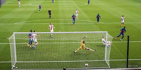 Wilfried Zaha's early goal won the game for Crystal Palace. (Photo | CPFC Twitter)