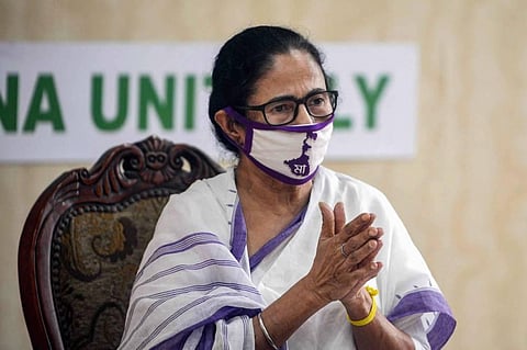 West Bengal Chief Minister Mamata Banerjee addresses a press conference at Nabanna State Secretariat in Kolkata Monday Sept. 14 2020. (Photo | PTI)