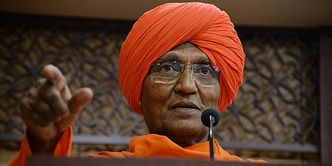 Swami Agnivesh delivering the 17th N Narendran Memorial Lecture in Thiruvananthapuram. (Photo | EPS)