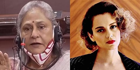 Veteran actress Jaya Bachchan (L) and Kangana Ranaut (R) (Photos | PTI)