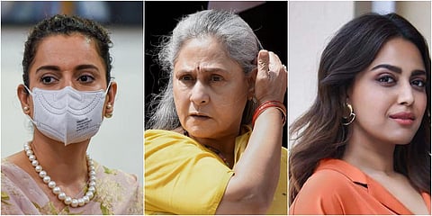 (From left) Kangana Ranaut, Jaya Bachchan and Swara Bhasker (File photos| PTI and Instagram)
