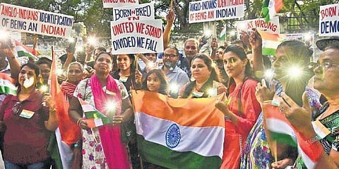 Anglo Indians protesting in Chennai (File Photo | P jawahar )