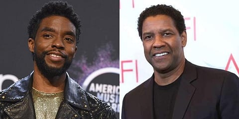 (L) Late actor CChadwick Boseman and (R) Denzel Washington (File Photos | AP)