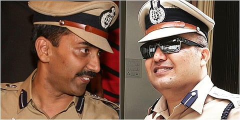 Senior IPS officers Amitabh Gupta (L) and Shivdeep Lande. (File photo| AFP and Facebook)