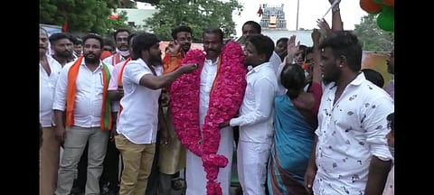 The Hydrogen balloons exploded when a firecracker fell on one them in Padi (Photo | EPS)