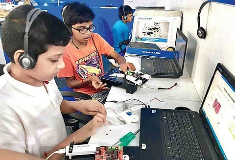 Can e-classes be accessed from anywhere? Not for kids relocated to Navalur
