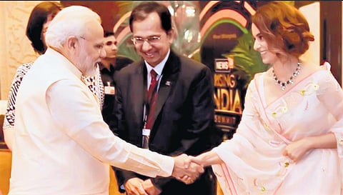 Kangana Ranaut with PM Narendra Modi