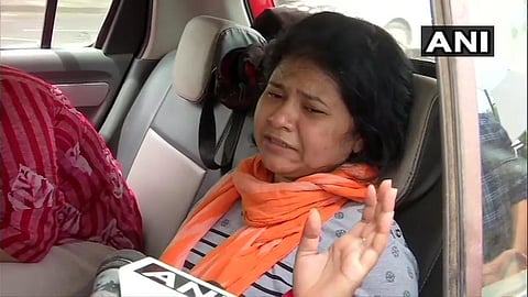 Journalist Pandurang Raykar's sister Akshara Shendage (Photo | ANI)