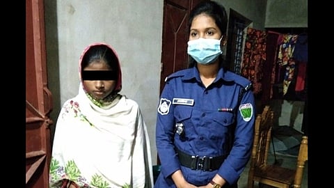 20-year-old Anjuman in police custody. (Photo | Express)