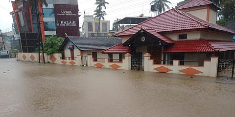 Sri Krishna Mutt’s Rajangana was flooded. (Photo | EPS)