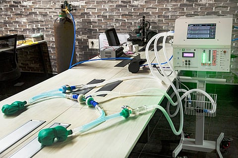 The low-cost emergency device is capable of ventilating two subjects simultaneously. (Photo | EPS)