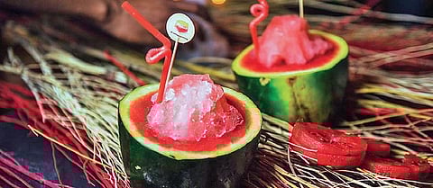 Watermelon spiritzer at Nukkad Cafe & bar