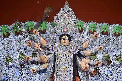 An idol of goddess Durga. (File photo| PTI)