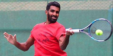 Indian tennis star Prajnesh Gunneswaran (Photo | EPS)