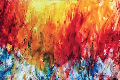 Made using pens, crayons and inks, these paintings are on nature and Mother Earth.