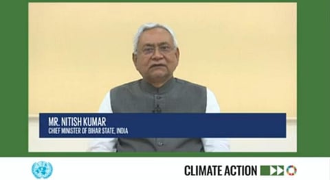 Bihar CM Nitish Kumar at UN virtual meet.