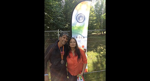 Gauri Jayaram with Milind Soman