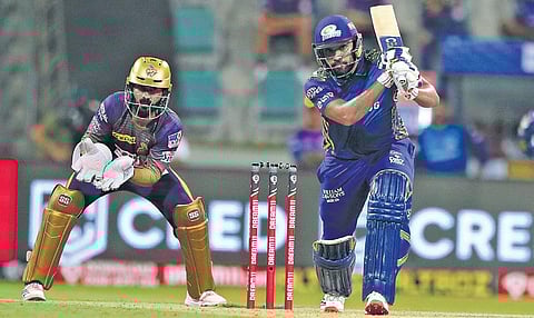 Mumbai skipper Rohit Sharma en route 80 against Kolkata | SPORTZPICS