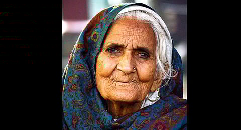 Eighty-two-year-old Bilkis. (Photo| Express)