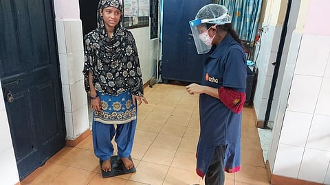 Malnutrition Clinics at Asha cater to underprivileged women like (right) Farhat Khatoon