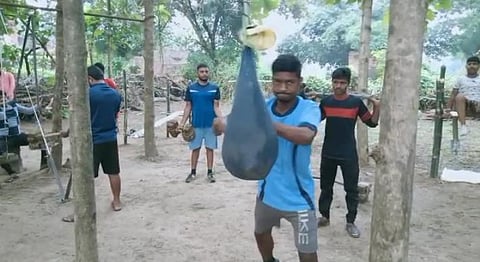 The gym, which was started during the lockdown, now has 70-100 daily visitors from all age groups. (Photo | EPS)