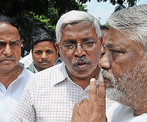 TJS President Professor M Kodandaram (centre) (File Photo | EPS)