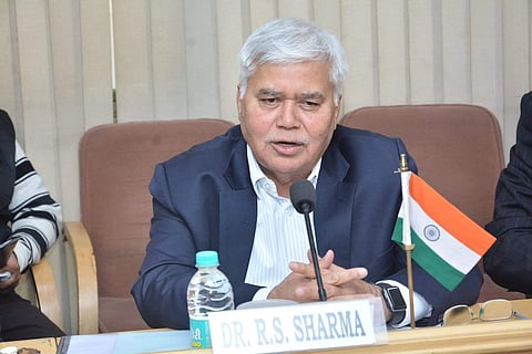Outgoing TRAI chief Dr RS Sharma (Photo| Twitter/ RS Sharma)