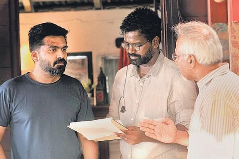 Lingam with Director Mani Ratnam and Simbu