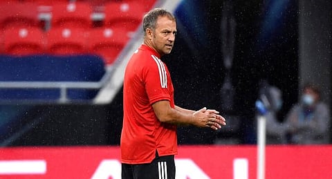 Bayern head coach Hansi Flick attends a training session. (Photo | AP)