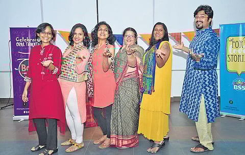 From left to right: Sowmya Srinivasan, Lavanya Prasad, Aparna Athreya, Shylaja Sampath, Aparna Jaishankar and Vikram Sridhar