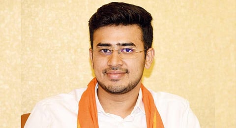 Karnataka BJP MP Tejasvi Surya. (Photo | Express)