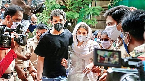 Actress Rhea Chakraborty and her brother Showik in Mumbai | PTI