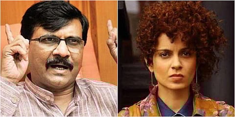 Shiv Sena MP Sanjay Raut (L) and Kangana Ranaut (File photos)