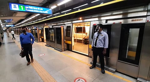 the journey remained smooth right from entering the metro premises to boarding the train and exiting the station at the destination. (Photo | Shekhar Yadav/EPS)