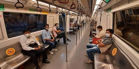 Metro train services start in Delhi after five months on September 7. (Photo | Shekhar Yadav, EPS)
