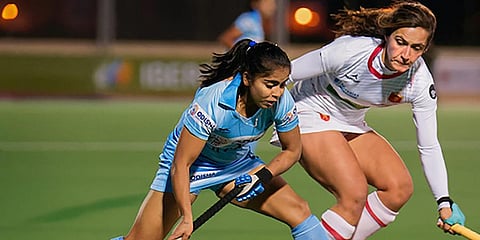 Indian women's hockey team midfielder Neha Goyal (Photo | PTI)