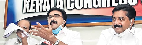 Jose K Mani at a press conference in Kottayam on Sunday | Vishnu Prathap