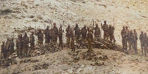 Chinese soldiers can be seen with stick machetes even with their rifles slung on their back. (Photo | ANI)