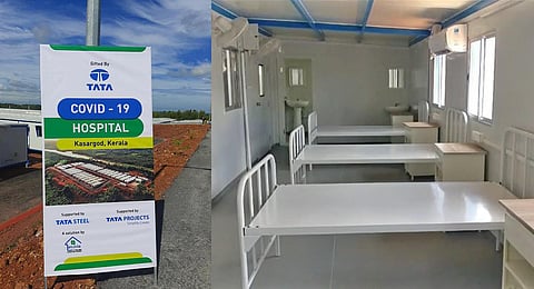 The hospital was built using 128 customised shipping containers measuring 40-ft length by 10-ft height by 10-ft width. (Photo | Express)