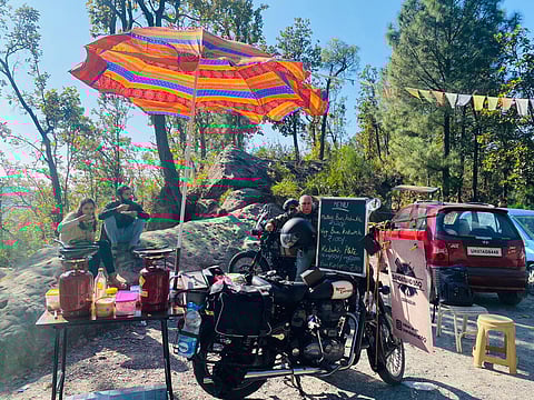 Ishan Agarwal's BBQ stand. (Photo | Twitter)