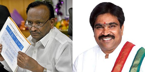 MTB Nagaraj (L) and R Shankar will be taking oath as ministers. (File photo| EPS and Facebook)