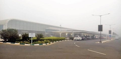 Dense fog engulfs Gannavaram airport on Wednesday I Express