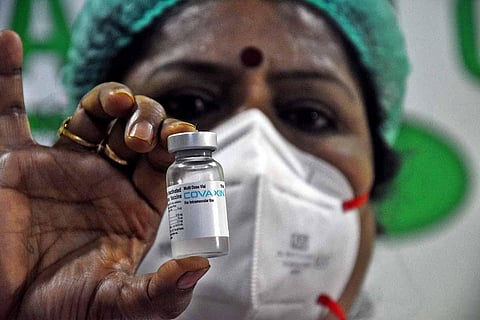 The recipients of Covaxin filled the consent form before taking the jab. (Photo | Ashwin Prasath, EPS)