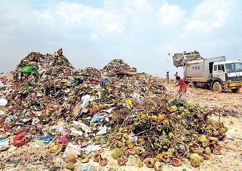 Waste dumped at Mandur | Express