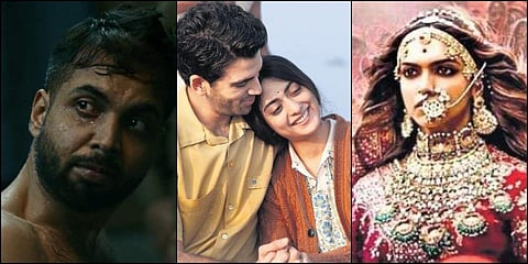 (L-R) Abhishek Banerjee in 'Paatal Lok'; Tanya Maniktala and Danesh Rizvi in 'A Suitable Boy' and Deepika Padukone in 'Padmaavat' (Photos | Twitter, YouTube screengrab)
