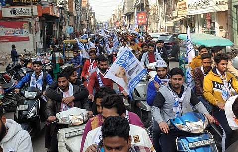 Image of AAP supporters used for representation (Photo | AAP Twitter)