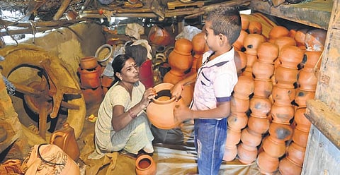 As pottery doesn’t fetch much money, none of the potters’ children are interested in taking up the craft | DEBADATTA MALLICK