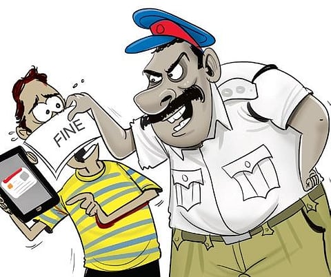 Just like Prasad and Murthy, there are hundreds of vehicle owners in the city who have complained of wrong traffic challans. (Express Illustrations)