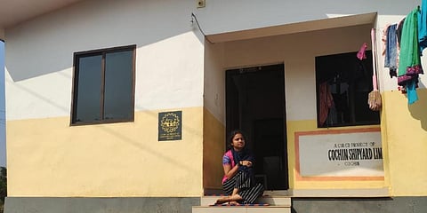 Sreenisha Csaid her family was given the house by Pullur-Periya panchayat and Sri Sathya Sai Trust in July 2020. The trust built 45 houses for endosulfan survivors at Eriya. (Photo | EPS)
