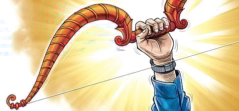 The shipping channel that was to cut through Sethusamudram was then put into limbo. (Express Illustrations)